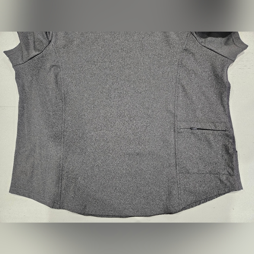 WonderWink Dark Gray Crew Neck T-Shirt - Picture 2 of 6
